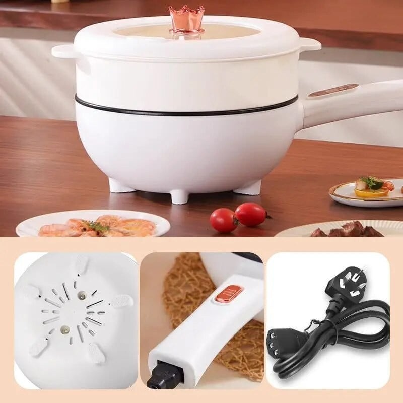 Tigaie Electrica Inteligenta Multifunctionala 26/30cm - Capacitate 3/4L, Plita pentru Gatit Rapid si Sanatos fara Aragaz