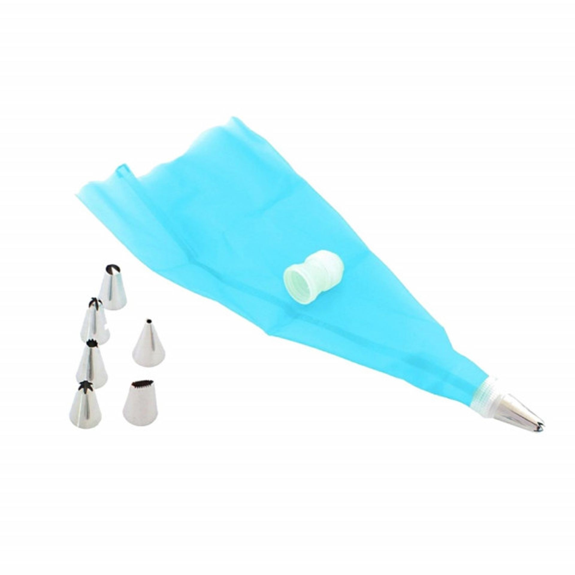 Set pos de cofetarie pentru ornat prajituri sau torturi, cu 6 capete metalice