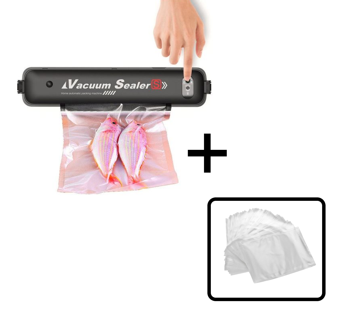 Promotie Aparat De Vidat Alimente 35x6cm + 60 Pungi Vidat | Sigilare Automată, Vidare Rapidă