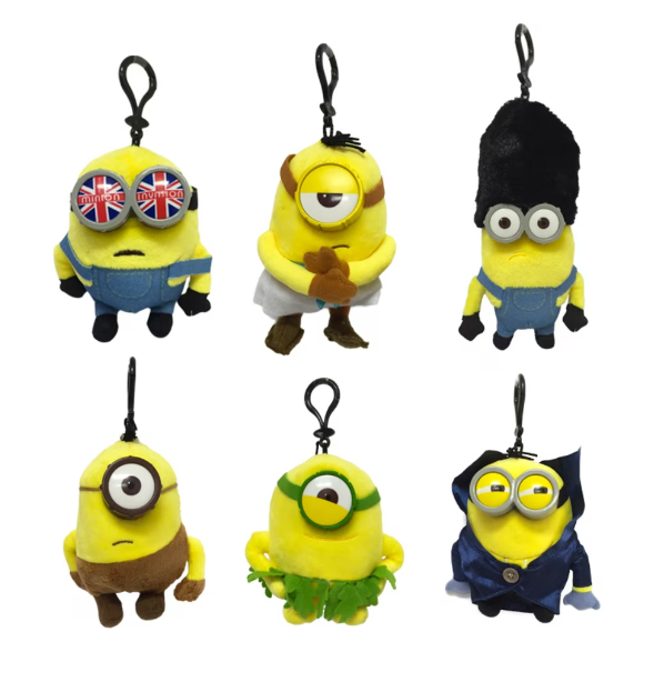 1 + 1 GRATIS - Figurina Minions, tip Breloc, din plus, 8-10 cm