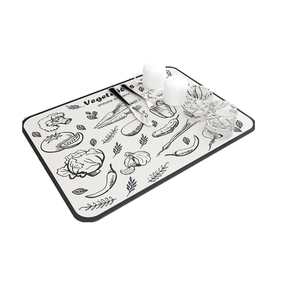 Covoras absorbant pentru mobila, uscare vesela si tacamuri, 60 x 40 cm