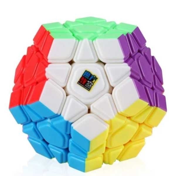 Cub antistres, fidget cube cu latura anti-anxietate, alb-albastru inchis, 3x3x3 cm Aden