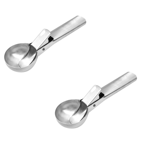 1 + 1 GRATIS - Lingura dozatoare inghetata , Cool Serving, Inox, Gri