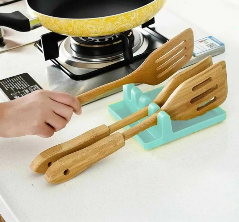 Suport tacamuri cu 5 fante, din silicon antiderapant, 16 x 16.5 cm, Turcoaz