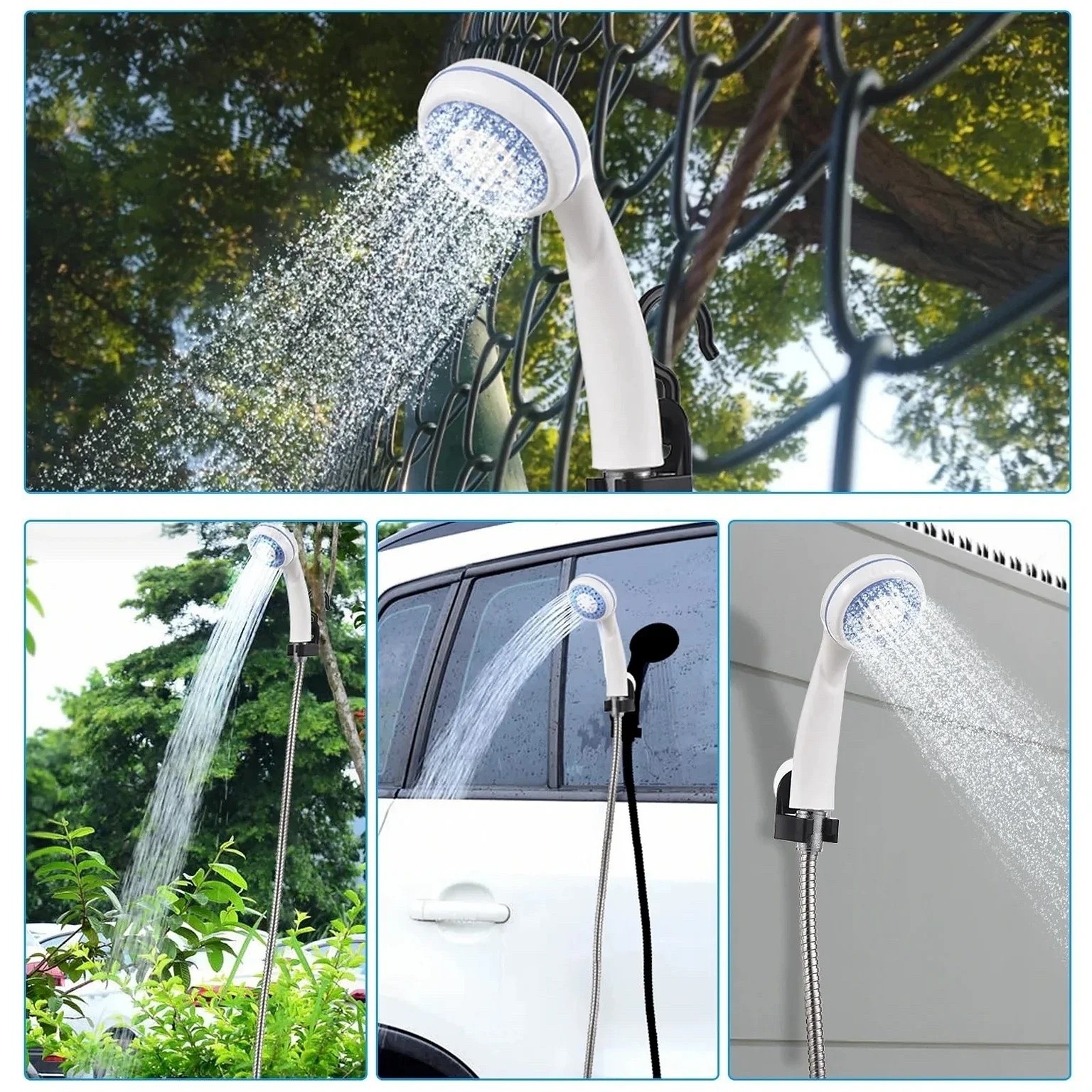 Duș Portabil de Camping cu Robinet Încorporat, Pentru interior/exterior