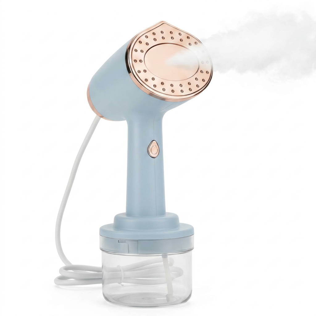 Aparat Portabil De Calcat Cu Abur | Rezervor 200 ml | Incalzire Rapida | Pentru Haine, Perdele Si Textile | Compact Pentru Calatorii
