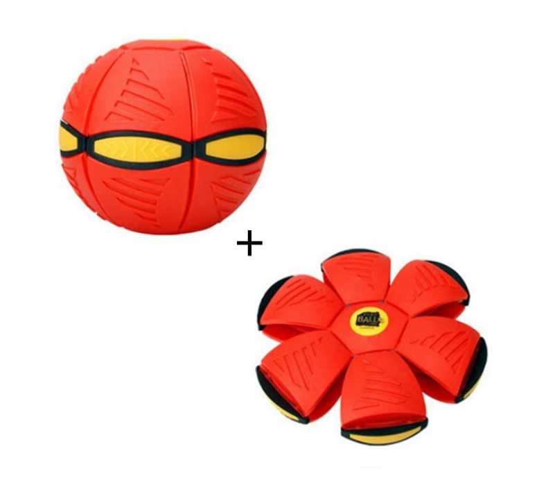 1 + 1 GRATIS Minge zburatoare transformabila in disc, cu iluminare LED, Frisbee, 2 moduri de joaca
