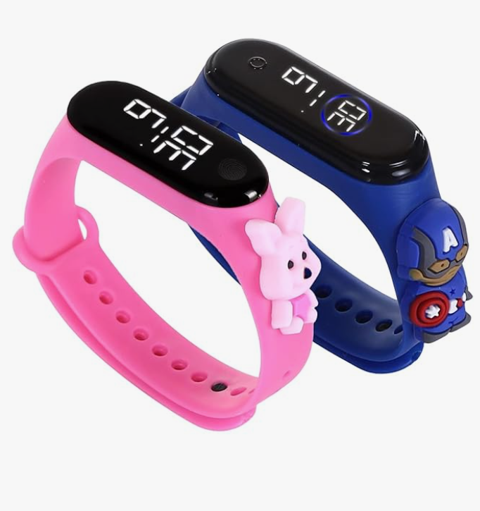 1 + 1 GRATIS - Bratara fitness pentru copii, Ecran tactil TFT, Notificari APP, Oxiometru, Ritm cardiac