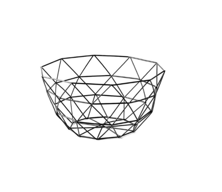 Fructiera rotunda, model geometric poligonal, Neagra