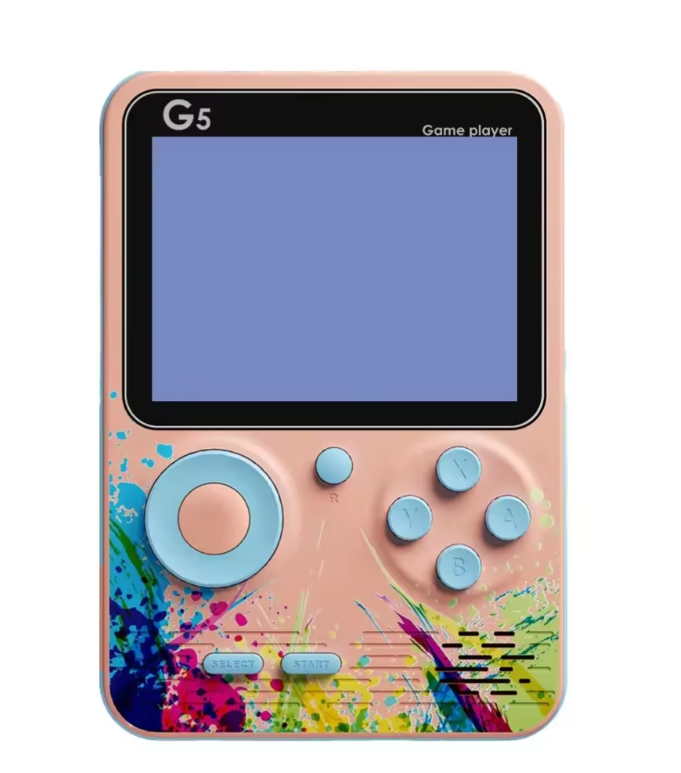 Mini consola retro, Ecran LCD, 500 de jocuri, portabila, Multicolor, TV, G5