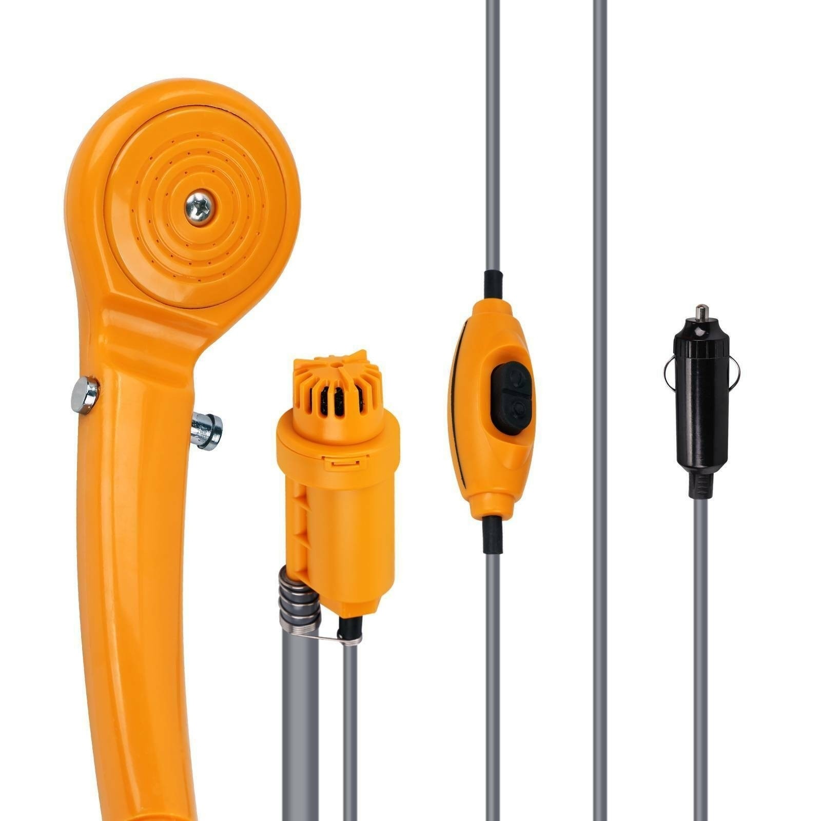Set dus auto portabil pentru camping, 12 V, cablu 5M Aden