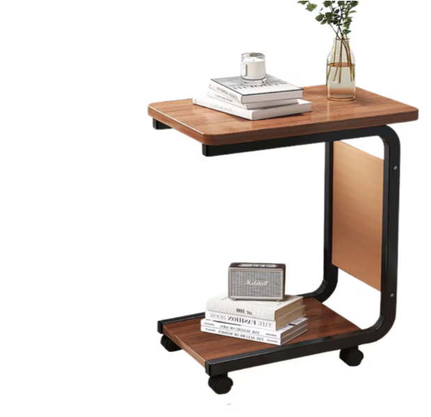 Masa laterala multifunctionala cu raft pentru carti, design modern si practic