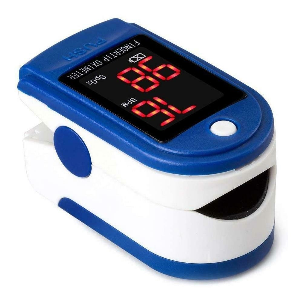 Pulsoximetru display OLED,  Indica nivelul de saturatie a oxigenului din sange, masoara rata pulsulul, albastru . Aden