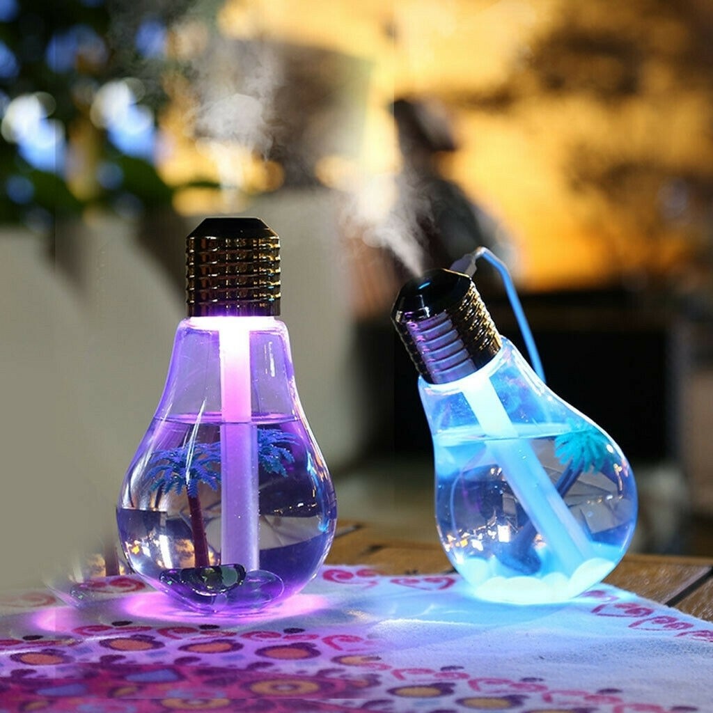 Umidificator cu ultrasunete 400ml, LED 7 culori Aden