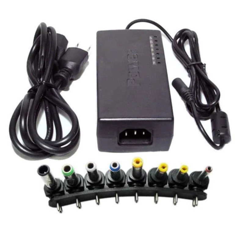 Incarcator universal pentru laptop, 96W, Tensiune reglabila 12-24 V, Cu 7 conectori de tip 12-24V, Negru