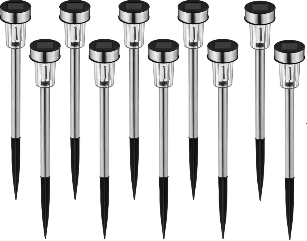 Set 10 Lampi Solare Pentru Gradina, tip tarus, IP 44, 32 cm