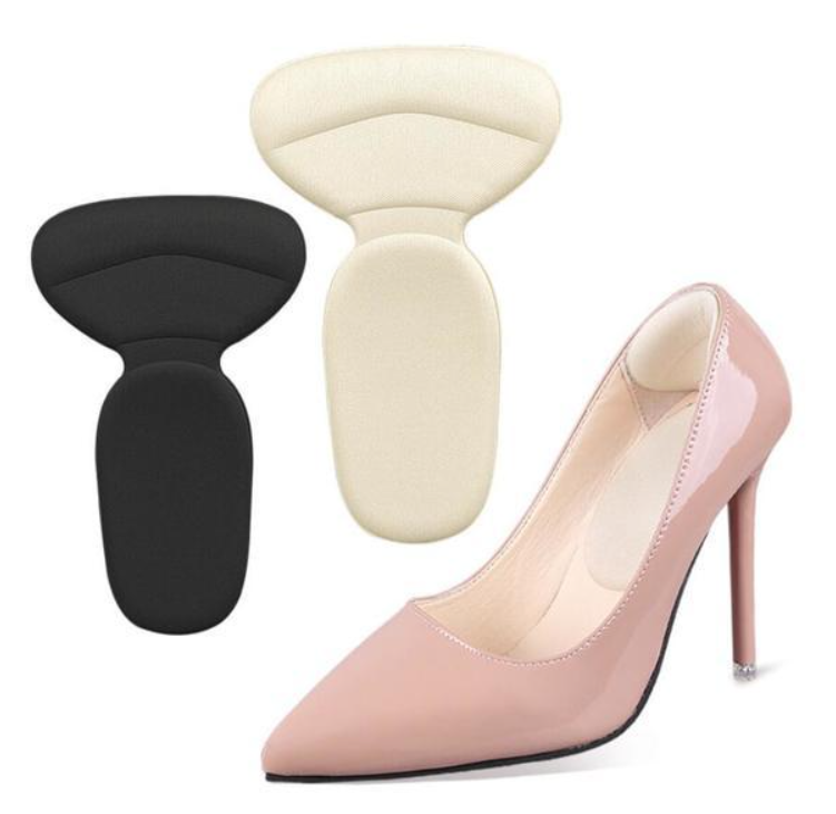 1 + 1 GRATIS Set 2 branturi cu pernite, pentru pantofi, protectie calcai, Bej / Negru