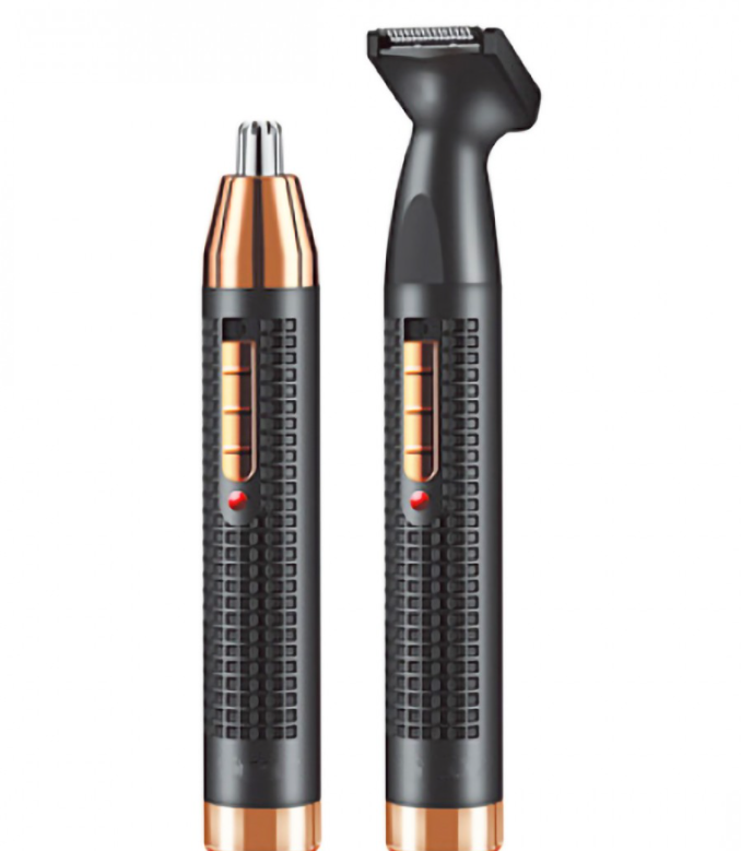 Trimmer portabil ProMozer 2in1 pentru nas,urechi,barba si mustata, negru