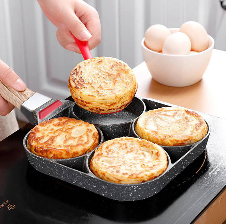 Tigaie antiaderenta cu 4 compartimente, material din aliaj de aluminiu 32 cm