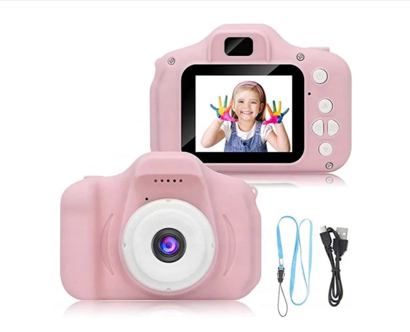 Camera foto Digitala pentru Copii, 30 MP, Functie Video 1440/1080P, Curea Detasabil 40 Cm Lungime, 5 Jocuri Incluse, Slot Card MicroSD Max. 32GB