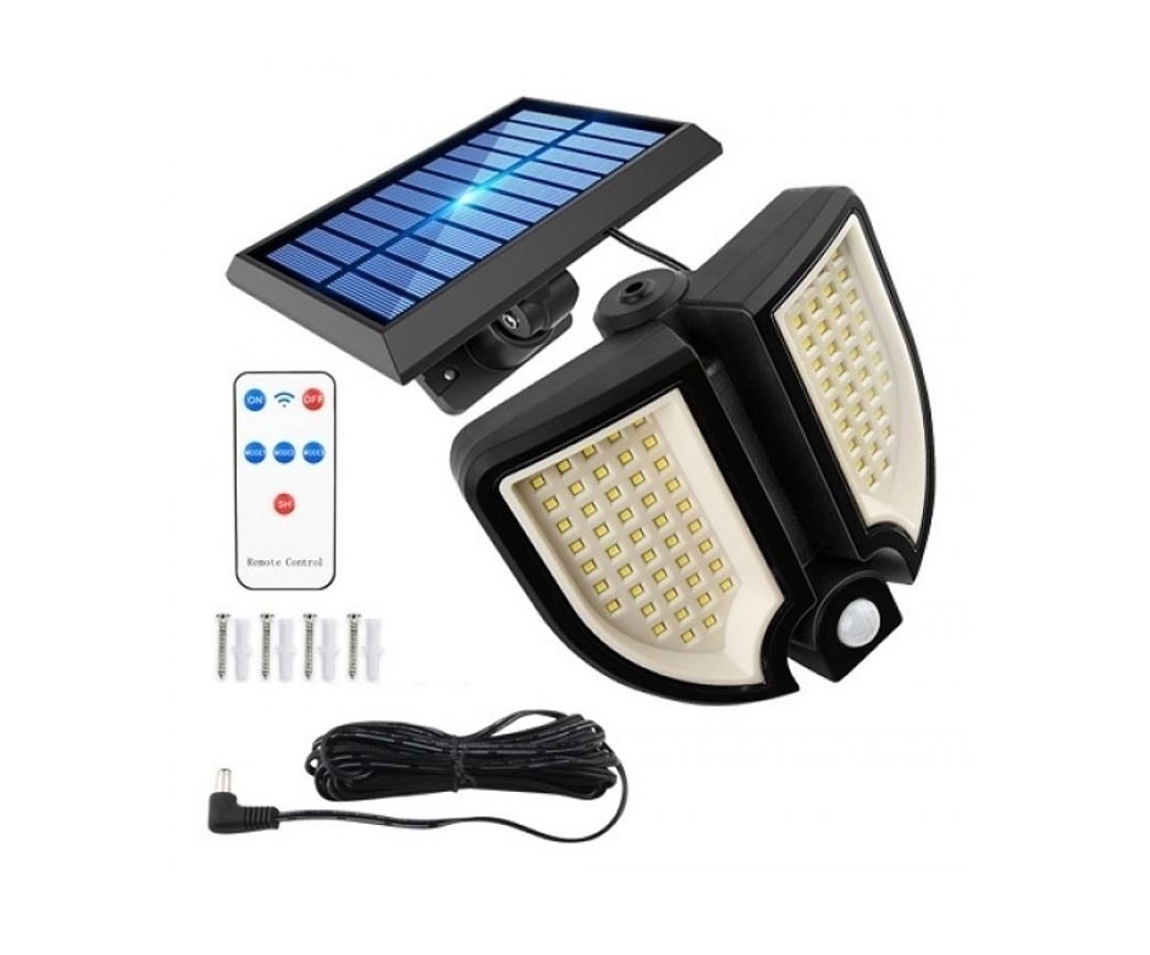 Lampa solara 90 LED, senzor de miscare, telecomanda