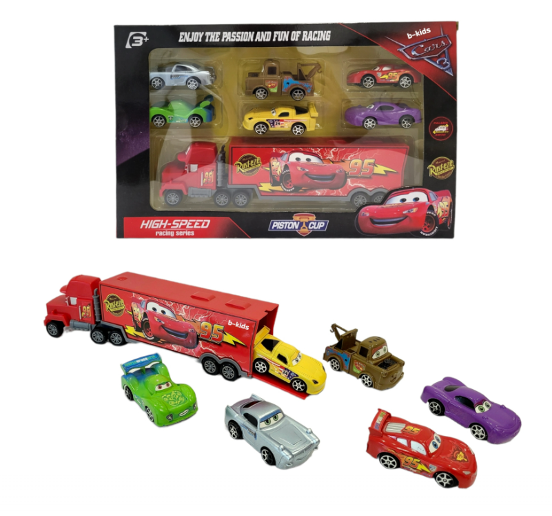 Set tir Cars + 4 masinute