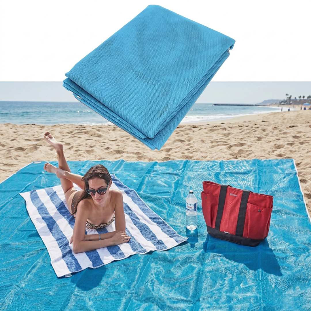 Prosop Plaja Anti-Nisip 150x200cm | Material PVC | Nisipul Nu Se Lipeste | Usor de Scuturat | Impermeabil | Ideal Plaja si Camping