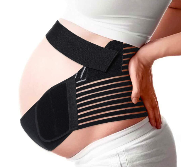 Centura de Sustinere pentru Gravide, Suport Solduri, Elastica, Prindere Velcro, Corset Lombar Pentru Sustinere Abdomen Sarcina