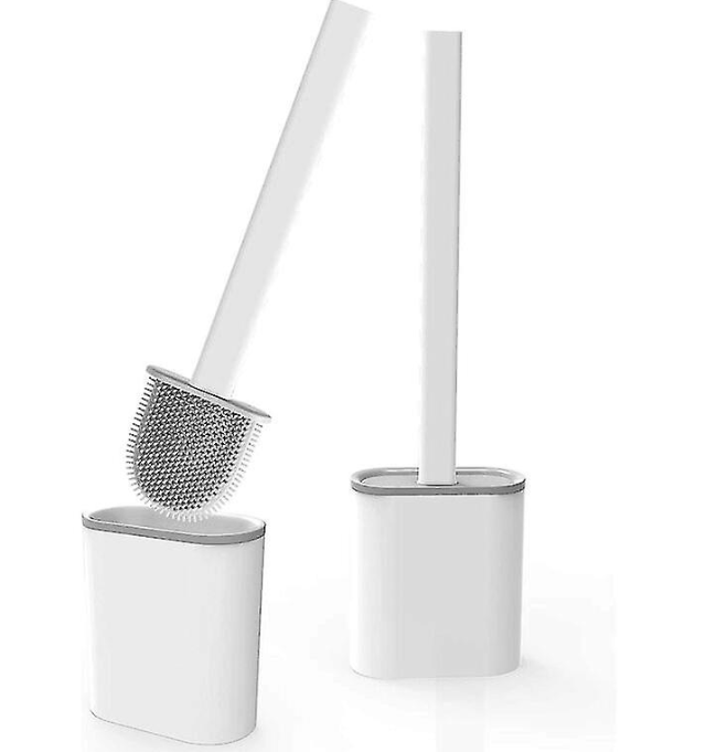 1 + 1 GRATIS - Perie pentru WC din silicon cu suport autoadeziv si cap flexibil