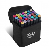 Set 36 Markere, 2 Capete “Subtire Si Gros”, Cu Geanta De Depozitare, Carioci Multicolore