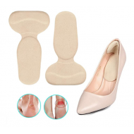 Set 2 branturi cu pernite, pentru pantofi, protectie calcai, Bej / Negru