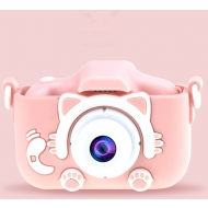 Camera foto digitala pentru copii, functie foto/video, 12MP, 5 Jocuri Incluse, Slot Card MicroSD Max. 32GB ALBASTRU