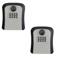 1 + 1 GRATIS - Caseta depozitare chei din plastic, 115 x 88 x 40 mm, cifru mecanic resetabil