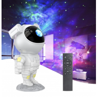 Lampa LED cu Proiector Galaxy Astronaut Sky Alb, Telecomanda, Cap Magnetic si Design Reglabil 360°, Temporizare, Brate Mobile