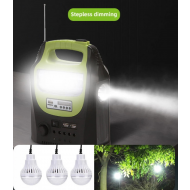 Kit solar portabil GD-8071 Plus, USB, 3 becuri, lanterna LED
