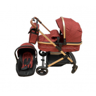 Carucior copii, 3 in 1, ultrapliabil si cu landou reversibil, cu perna reductoare in interior