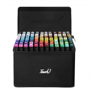 Set 120 Markere, 2 Capete “Subtire Si Gros”, Cu Geanta De Depozitare, Carioci Multicolore