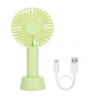 Mini ventilator portabil, cu acumulator, incarcare USB, putere 2W, din ABS