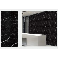 Set 10 x Placa autoadeziva pentru pardoseala sau perete tip marmura, impermeabila, negru/alb