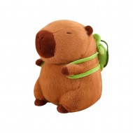  Jucarie de plus, Capybara cu rucsac testoasa, Maro, 25/35/45 CM