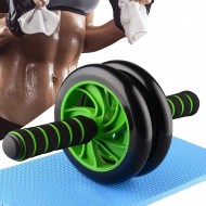 Roata dubla pentru abdomene, dispozitiv fitness, tonifierea musculaturii, maner imbracate in spuma Aden