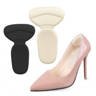 1 + 1 GRATIS Set 2 branturi cu pernite, pentru pantofi, protectie calcai, Bej / Negru