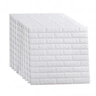 Set 20 Tapet 3d autocolant Alb, rezistent la apa, 70cm x 77cm x 4 mm Aden®