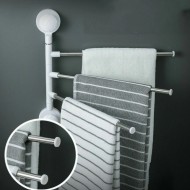 Suport cu ventuze 4 prosoape, pentru perete.