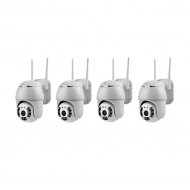 Set 4 camere de supraveghere WI-FI, de exterior, rotativ 360°, cu senzor de miscare