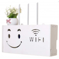 Suport router wireless pentru mascare fire si echipament WIFI, alb