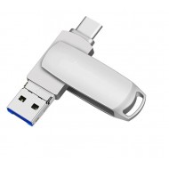 Stick Memorie USB C-Rotate Metalic,  64 GB, Argintiu
