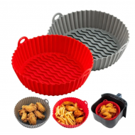 1 + 1 GRATIS - Tava silicon pentru Air Fryer friteuza, prajit, copt, multicolor