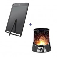 Pachet Promo: Tableta grafica pentru scris si desenat + Lampa de veghe StarMaster cu stelute multicolore