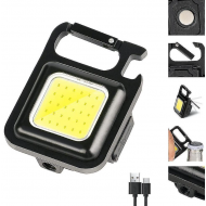 Mini lanterna portabila led, tip breloc, reincarcabila, de camping, waterproof